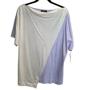 Alfani 2 Color Short Sleeve Blouse - Size XL